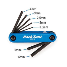 Load image into Gallery viewer, AWS-10 Metric Fold-Up Bike Hex Wrench Set